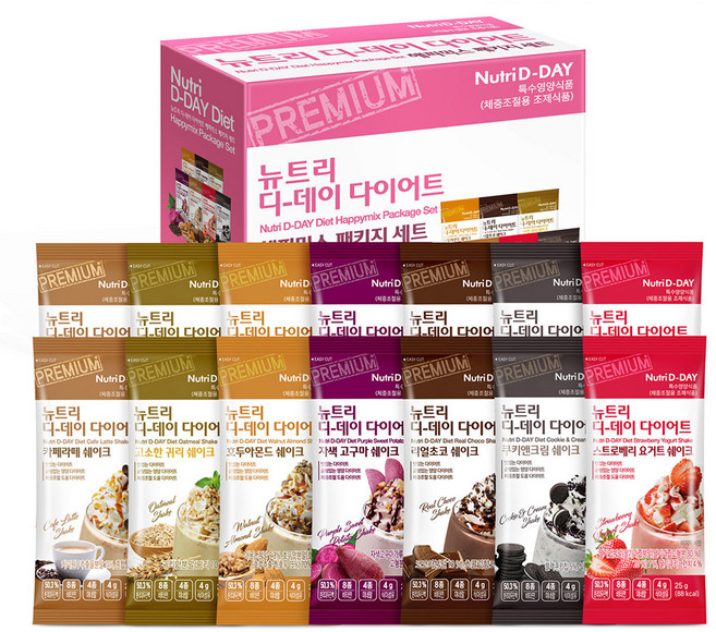 뉴트리디데이 다이어트 해피믹스 패키지 세트, 350g, 1세트