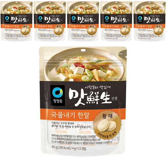 맛선생 황태 국물내기 한알, 60g, 6개