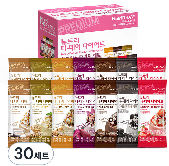 뉴트리디데이 다이어트 해피믹스 패키지 세트, 350g, 30세트
