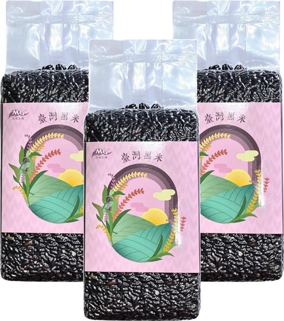 茂格生機 黑秈糙米, 600g, 3包