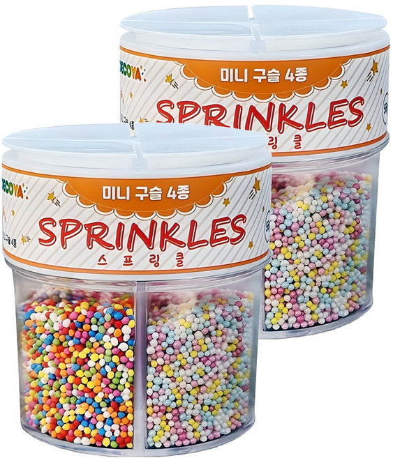 Ahome Baking Deco Sprinkle Mini Beads 4 件套, 2組, 56g