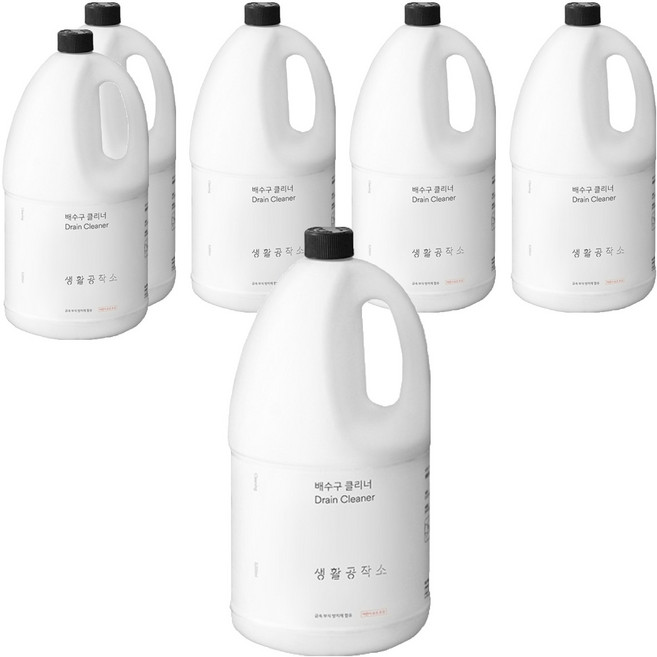 생활공작소 배수구 클리너, 3L, 6개