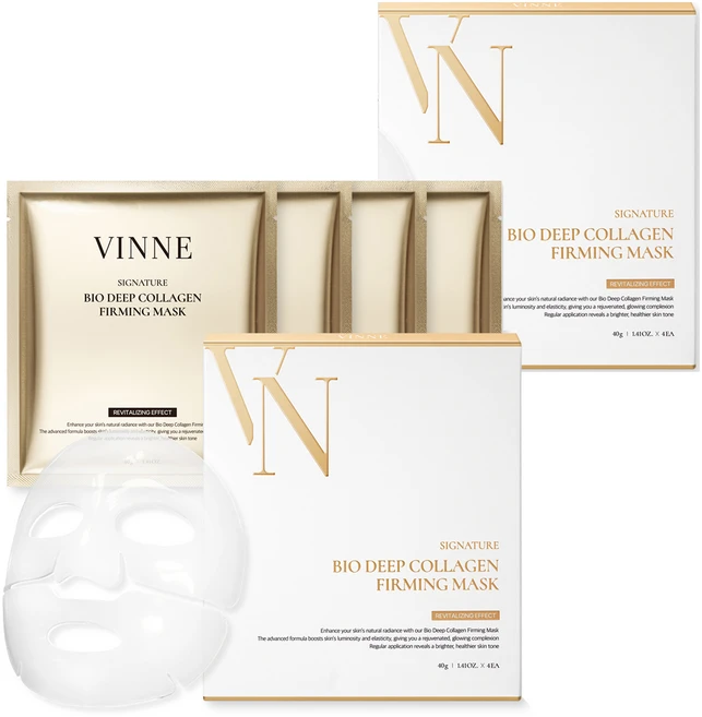 빈느 바이오 딥 콜라겐 퍼밍 마스크팩, 40g, 8개 - 쿠팡
