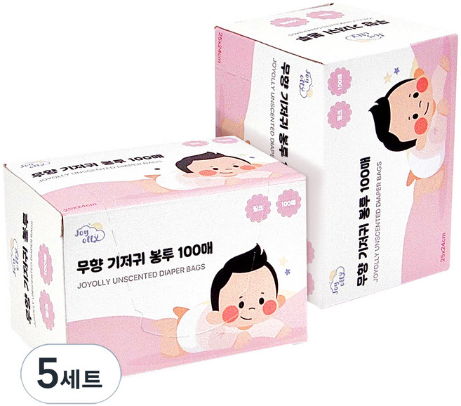 조이올리 무향 기저귀 봉투 200p, 5세트, 3L
