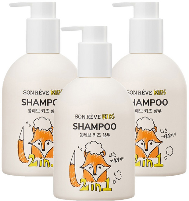 쏭레브 투인원 키즈 샴푸, 300ml, 3개