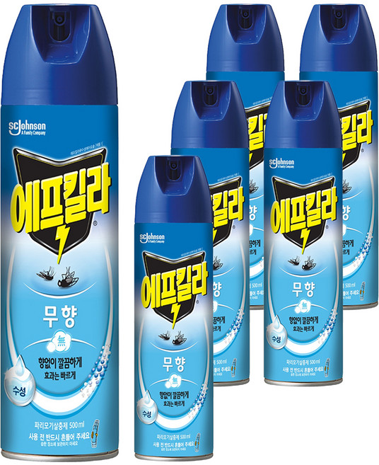 에프킬라 수성 에어로졸 살중제 무향, 500ml, 6개