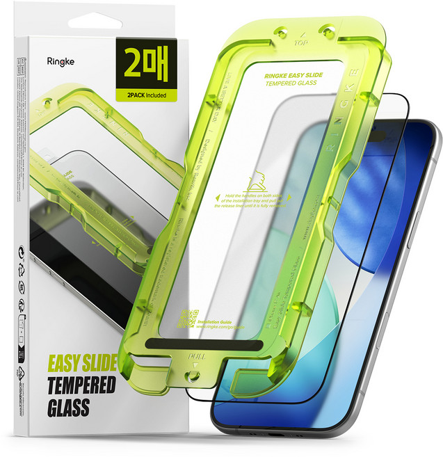 링케 이지슬라이드 강화유리 휴대폰 액정보호필름, 1세트