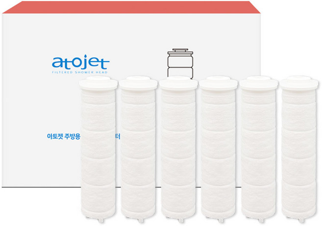 아토젯 주방용 new 핸디형 리필 필터, 6개, 핸디형 리필필터