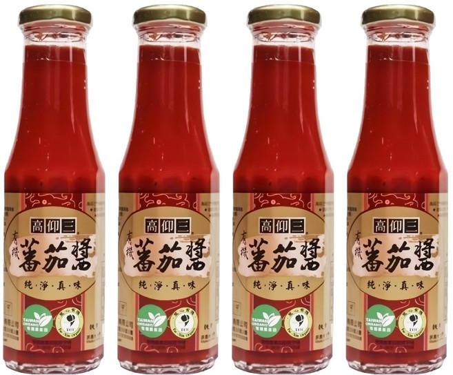 高仰三 有機蕃茄醬, 260g, 4瓶