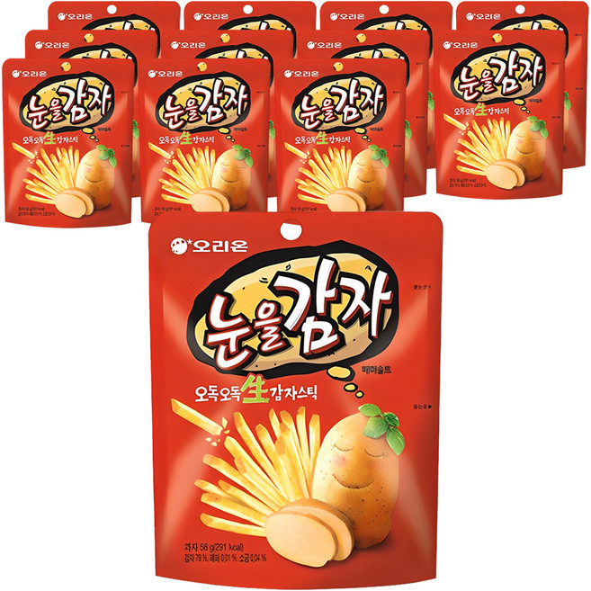 오리온 눈을감자, 56g, 12개