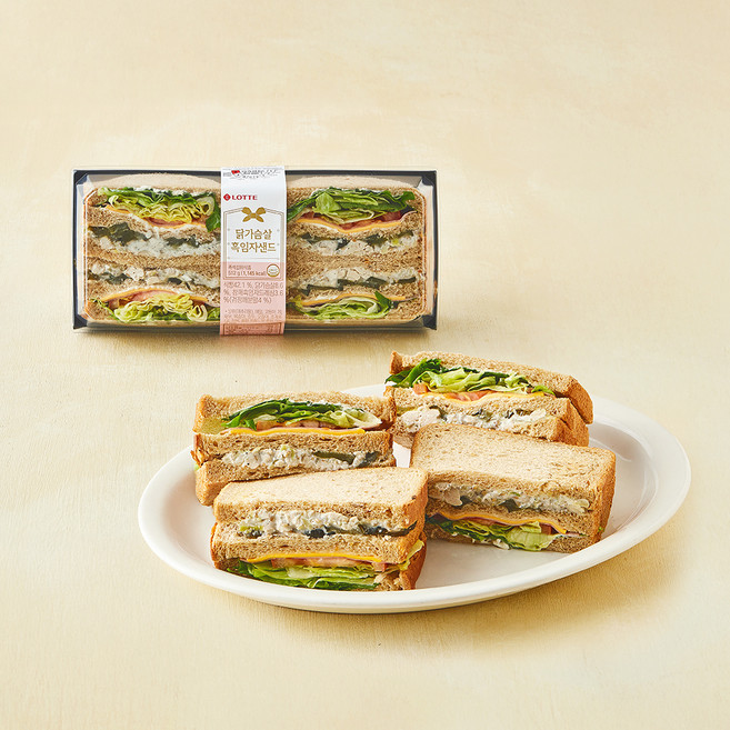 쉐푸드 닭가슴살 흑임자 샌드위치, 512g, 1개