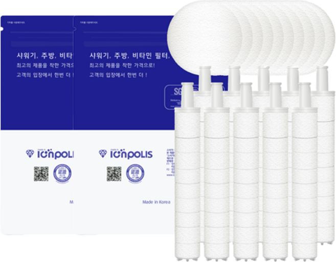 이온폴리스 아토젯 리필 호환필터 화이트 바디필터+ 헤드필터, 20개, 무향