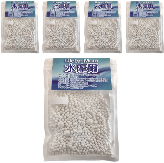 Water More 水摩爾 蓮蓬頭專用亞硫酸鈣替換濾球包, 6包, 無香味