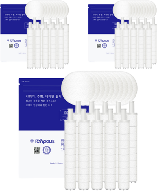 이온폴리스 아토젯 리필 호환필터 화이트 바디필터+ 헤드필터, 30개, 무향