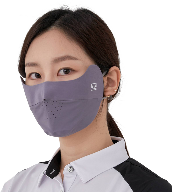 비안 UV차단 스포츠 마스크, 그레이, 1개
