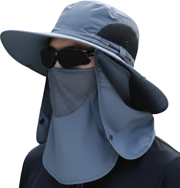 비안 UV차단 햇빛가리개 챙 넓은 스포츠 모자, 네이비, 1개