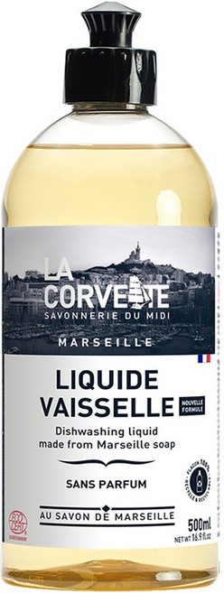 LA CORVETTE 法釩馬賽莊園 馬賽家事有機雙效洗碗精&洗手液, 500ml, 1瓶