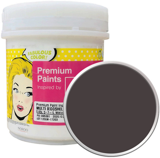 노루페인트 팬톤 멀티 에그쉘광 페인트, 블랙커피, 1L, 1개