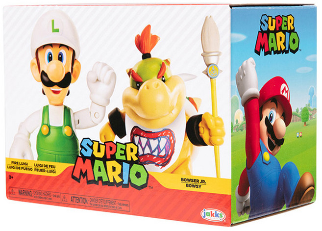 슈퍼마리오 피규어 파이어 루이지 + 쿠파 세트 10cm 411814, 1세트