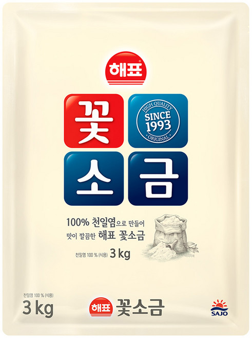 해표 꽃소금, 3kg, 1개