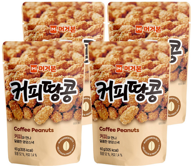 머거본 커피땅콩, 60g, 4개