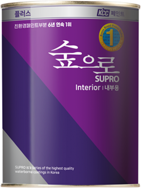 KCC숲으로 플러스 내부용 무광, 블랙, 4L, 1개