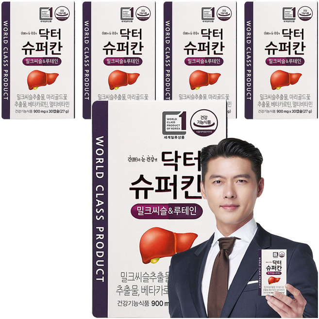 닥터슈퍼칸 밀크씨슬 루테인 27g, 30정, 5개