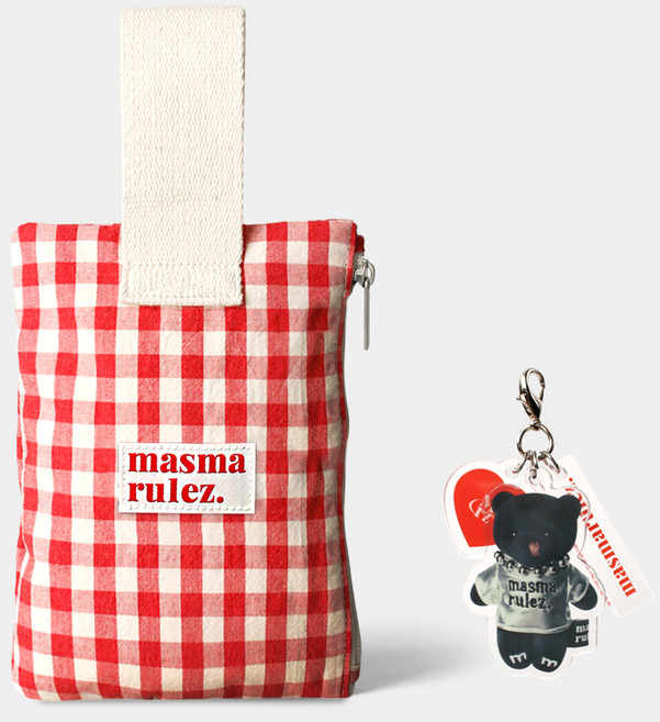 마스마룰즈 여성용 스트랩 파우치 VER 3 + 키링 세트