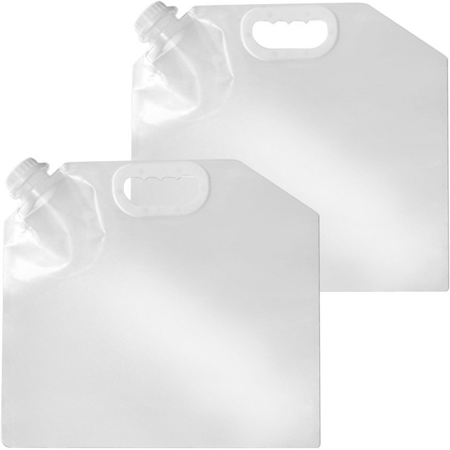 FaSoLa 多用途環保PE大容量移動式折疊水袋 34 x 30cm 69g 5L 2個, 透明, 1組