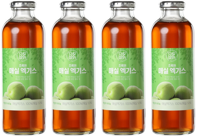 초록원 매실엑기스, 660g, 4개