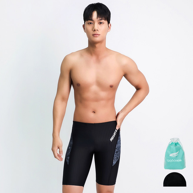 아쿠아티카 남성용 5부 수영복 BBF01 + 수영모자 + 가방