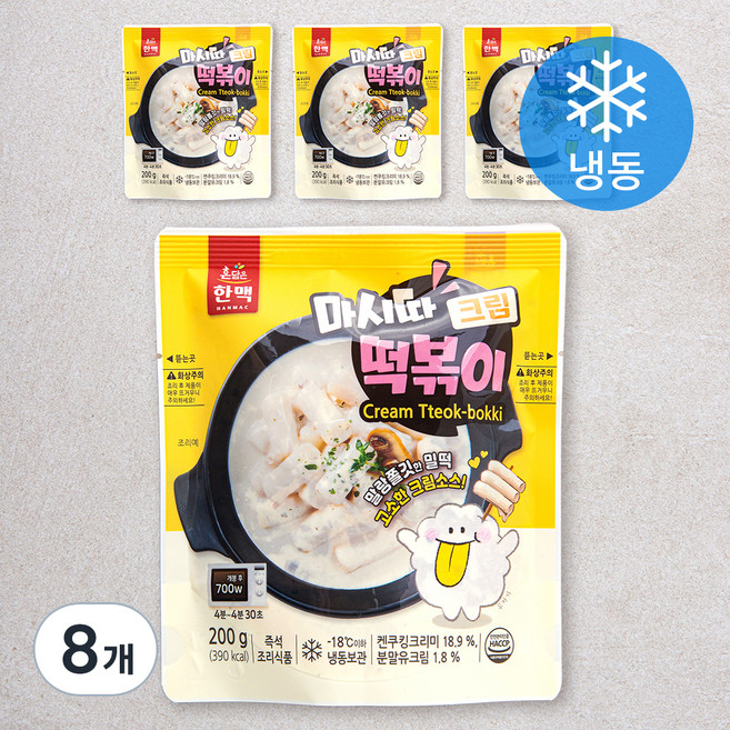 마시따 크림떡볶이 (냉동), 200g, 8개