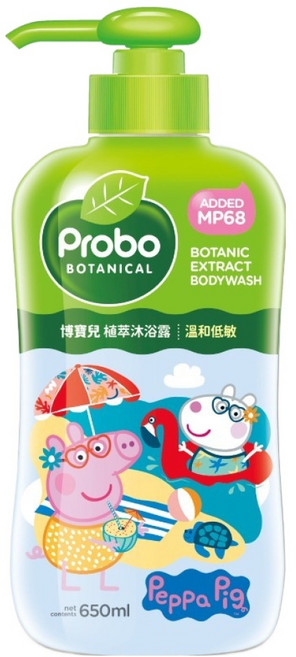 Probo 博寶兒 植萃沐浴露 佩佩豬, 650ml, 1瓶