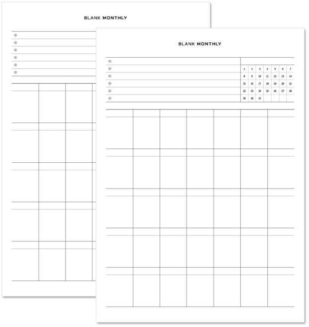 리코즈 블랭크 플래너 먼슬리, 2개