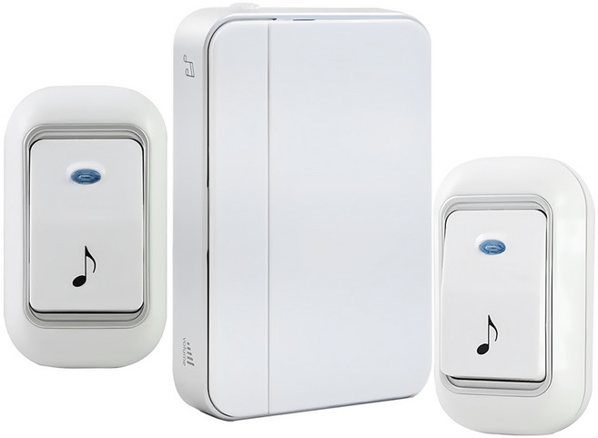 LONG PING 二對一電池式無線門鈴 B032B, 1組