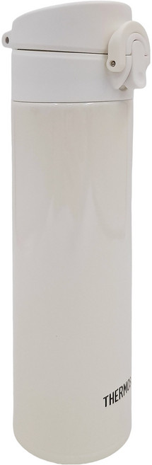THERMOS 膳魔師 保溫瓶 SUS304不鏽鋼 超輕量190g 400ml 可拆卸飲口座, 珠光白, 1個