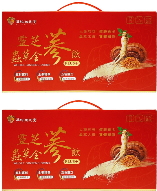 華陀扶元堂 靈芝蟲草全蔘飲 5瓶, 700g, 2盒