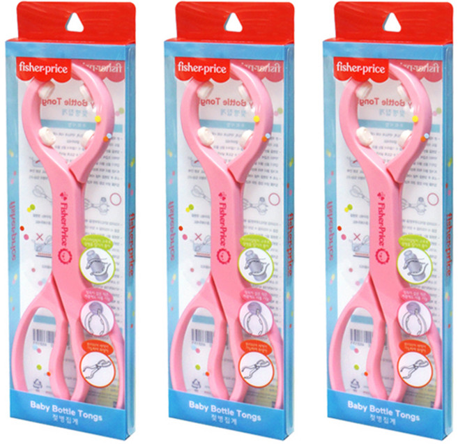 fisher-price 費雪 多功能奶瓶夾, 3入, 粉色