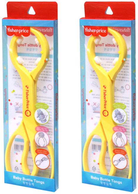 피셔프라이스 다용도 젖병집게, 2개, 옐로우