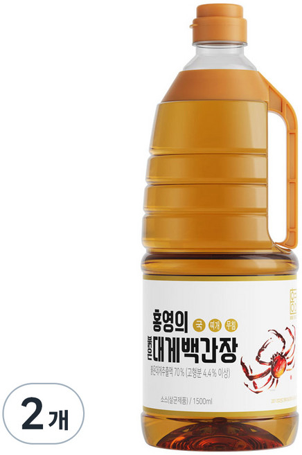 홍영의 붉은대게 백간장, 1.5L, 2개
