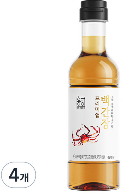 홍영의 프리미엄 백간장, 480ml, 4개