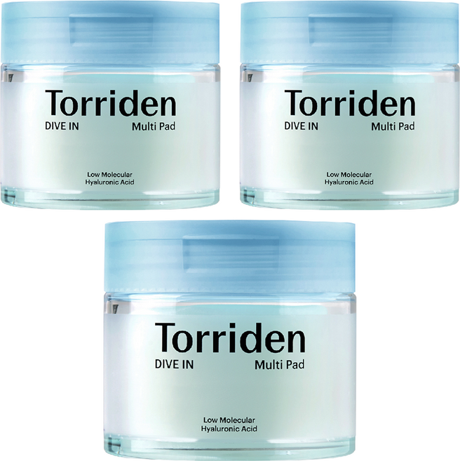 Torriden 台灣公司貨 5D微分子玻尿酸多效保濕棉片, 80片, 3罐