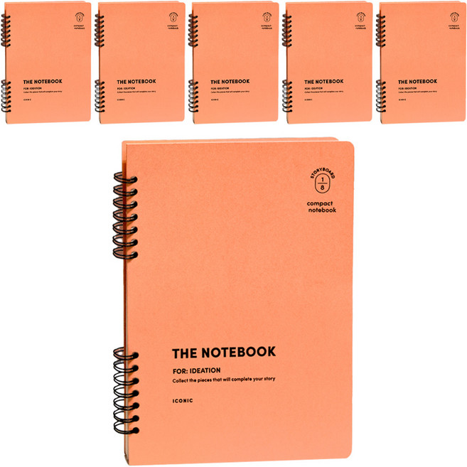 아이코닉 컴팩트 A5 8컷 콘티 아이디어노트, 14 ORANGE CORAL, 6개