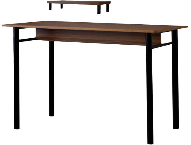 HOPMA 合馬家具 精選工作桌 + 螢幕架組合 E-D227TK-R1, 深柚木