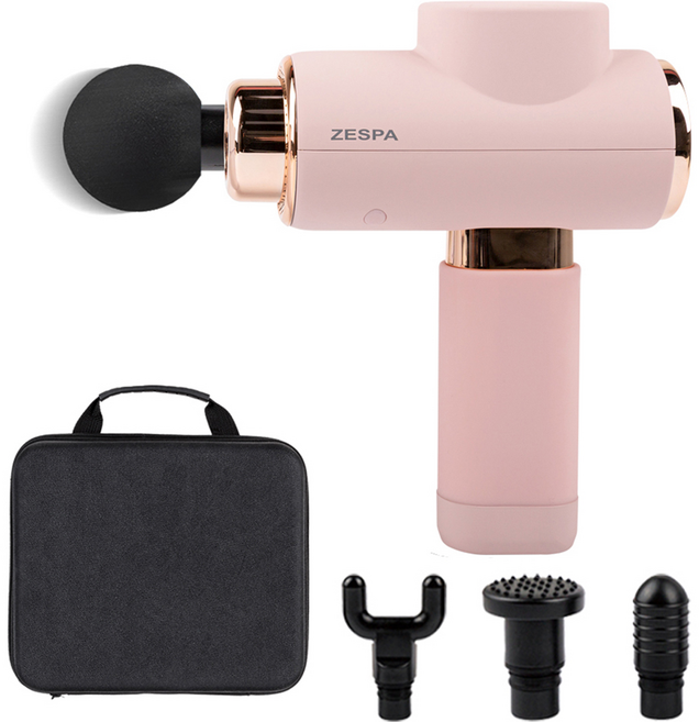제스파 클래식 전신 무선 자동 마사지건, ZP2966, 핑크 + 로즈골드