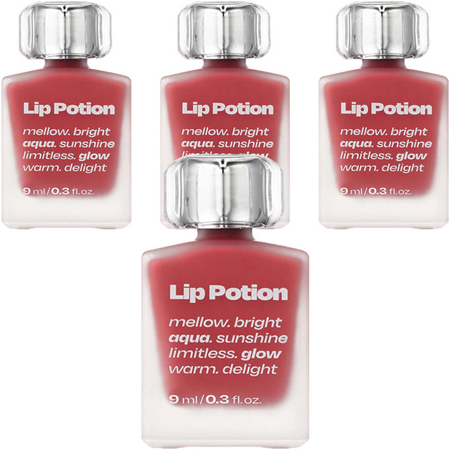 얼터너티브스테레오 립 포션 아쿠아 글로우 립틴트, 3 슈가 로즈, 4개