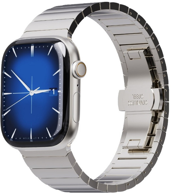 칸탐 애플워치 링크브레이슬릿 메탈 스트랩, 스타라이트, 1개