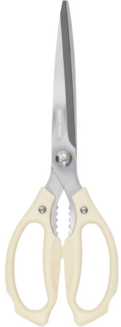 INNER HOME 鋒利的廚房韓式剪刀, 象牙白, 1個