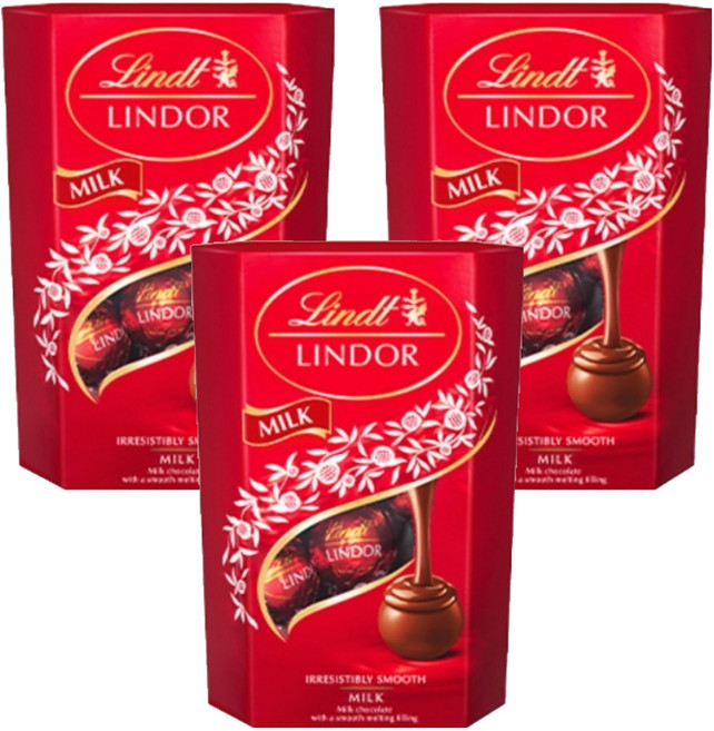 린도르 볼밀크 초콜릿, 200g, 3개