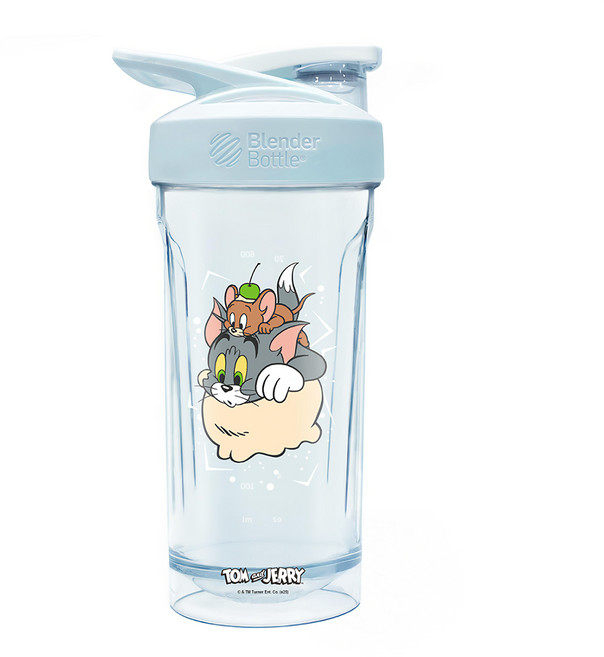Blender Bottle 湯姆貓與傑利鼠 Strada Tritan 鎖扣式搖搖杯, 蘇打冰淇淋 藍色, 828ml, 1個